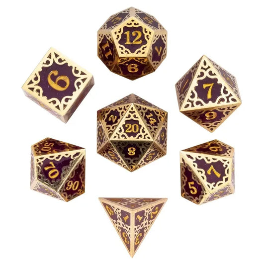 Victorious Vines Metal & Resin 7 PCS Dice Set