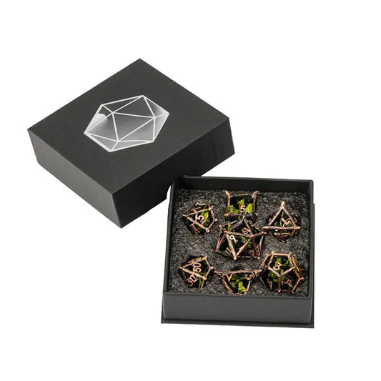 Twigs Retro Hollow Dragon Metal 7PCS Dice Set