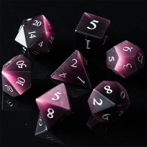 Cat's Eye Gemstone Dice