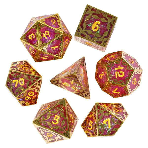 Sharp Edge Large Metal & Resin Dice 7pcs Set