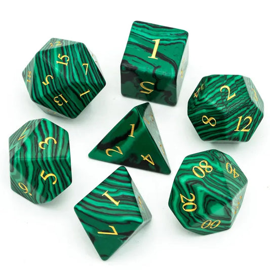 Malachite Stone Gemstone Dice