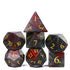 Blood Stone Gemstone Dice Engraved with Gold