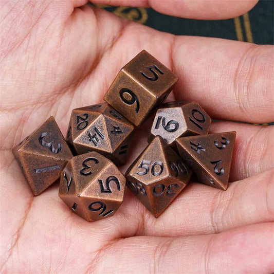 Mini Metal Dice 7pcs Set