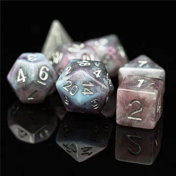 Galaxy Glitter Dice 7-Piece Set