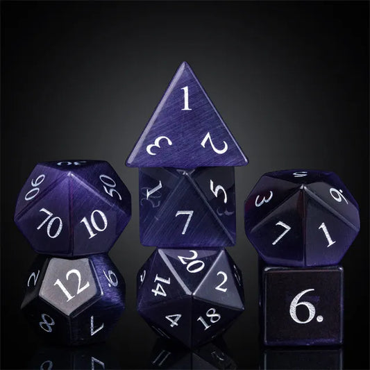 Cat's Eye Gemstone Dice