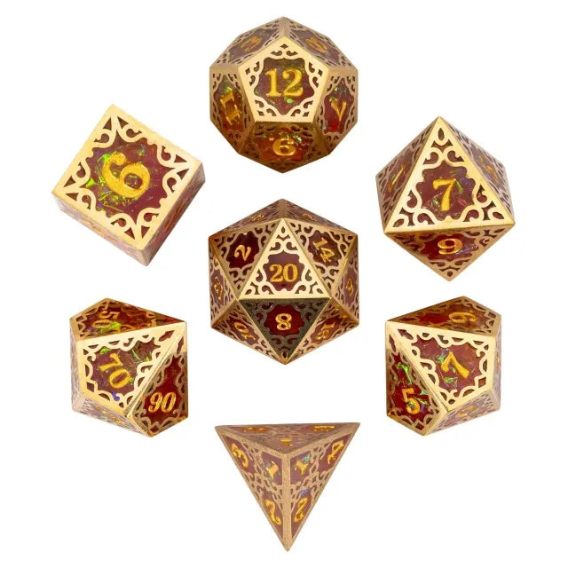 Victorious Vines Metal & Resin 7 PCS Dice Set
