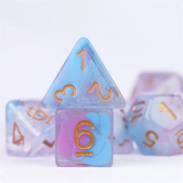 Galaxy Glitter Dice 7-Piece Set