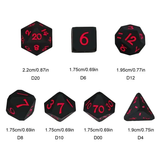 Silicone Dice 7-Piece Set
