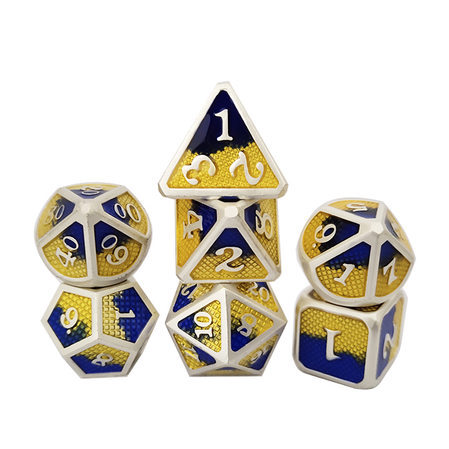 Dragon Scales Metal Dice 7pcs Set - Dragons
