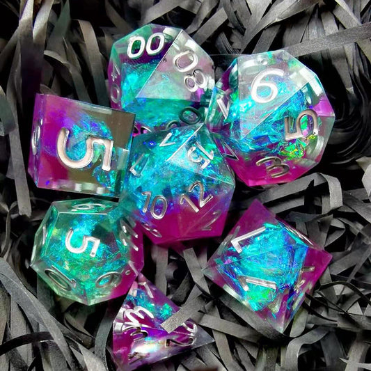 Sharp Edge Crafted Resin Dice 7pcs Set