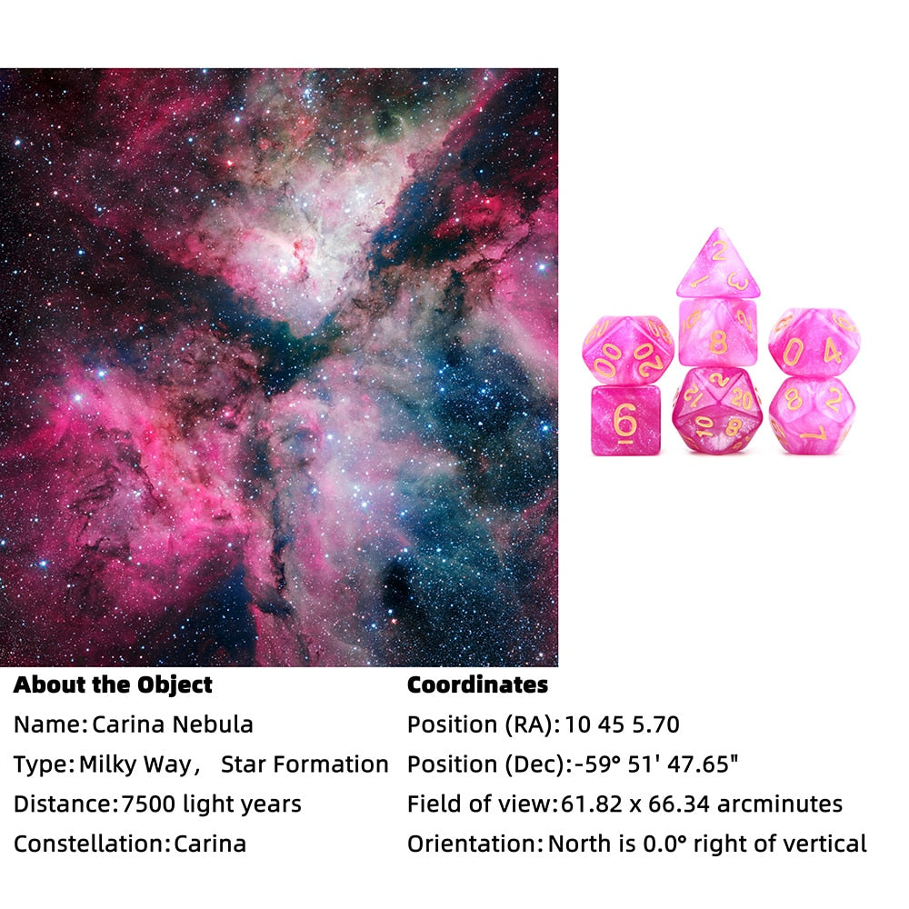 Nebula Space Dice 7pcs Set