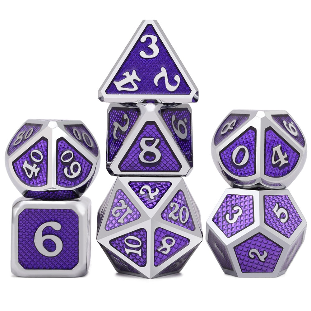 Dragon Scales Metal Dice 7pcs Set - Classes