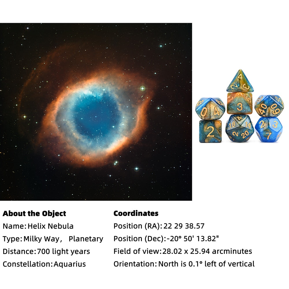 Nebula Space Dice 7pcs Set