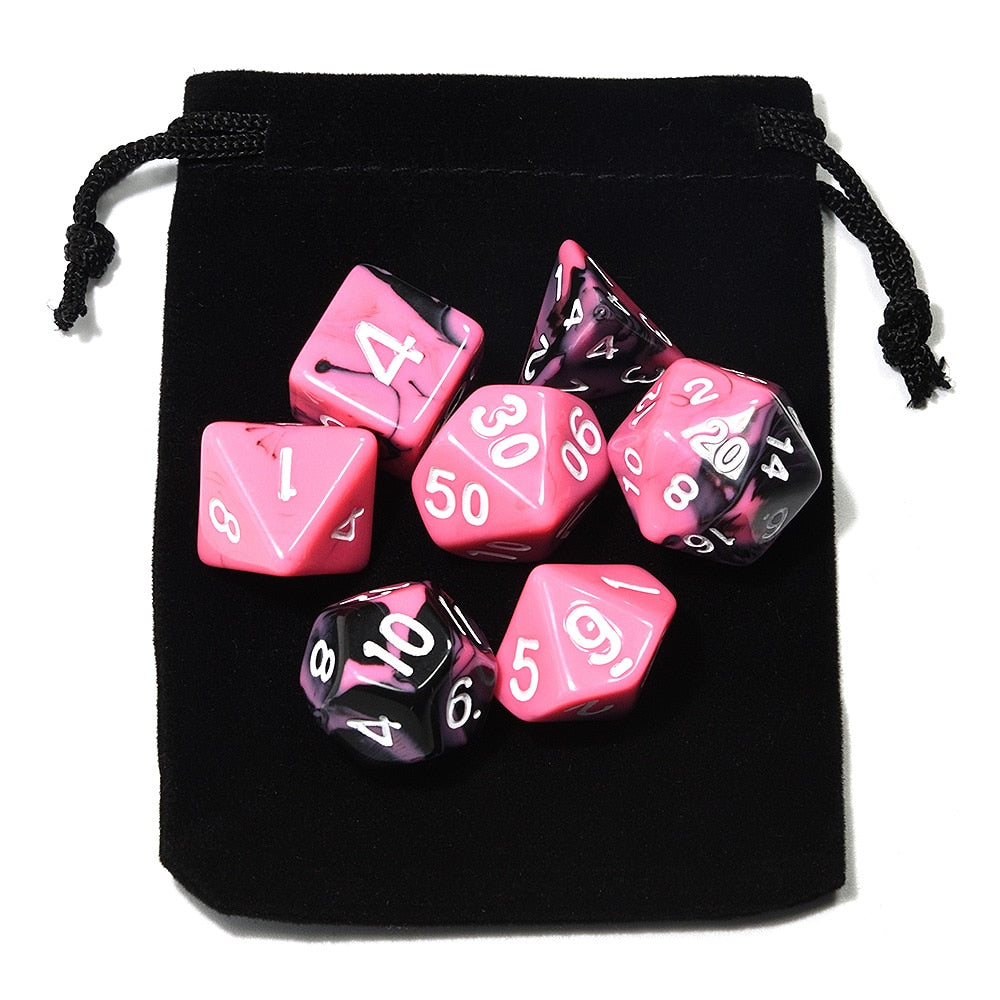 D&D Dice 7pcs Set - Mixed Colour