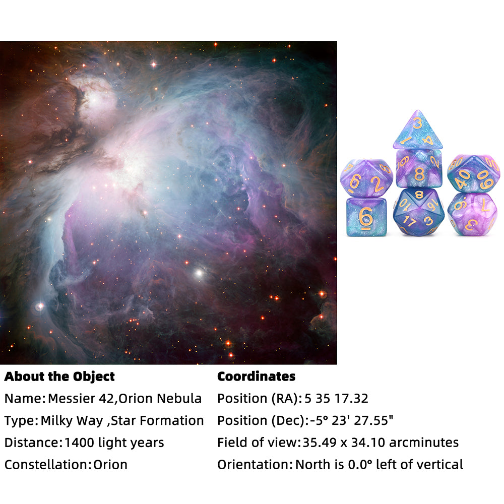 Nebula Space Dice 7pcs Set