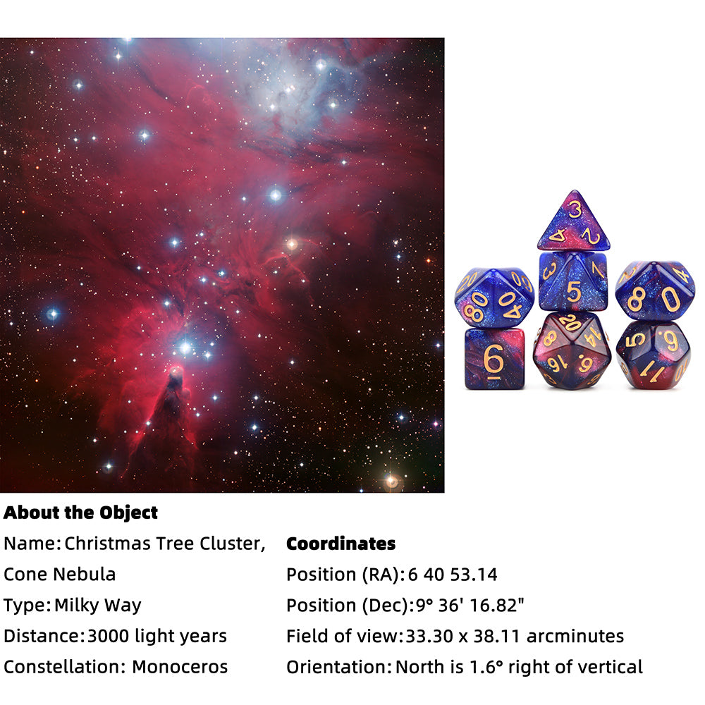 Nebula Space Dice 7pcs Set