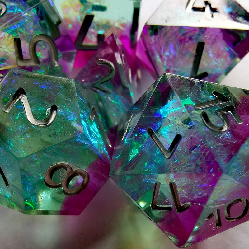 Sharp Edge Crafted Resin Dice 7pcs Set