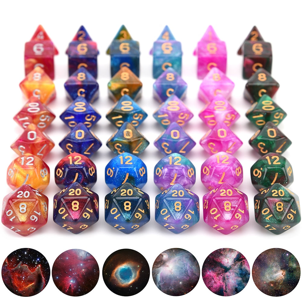 Nebula Space Dice 7pcs Set