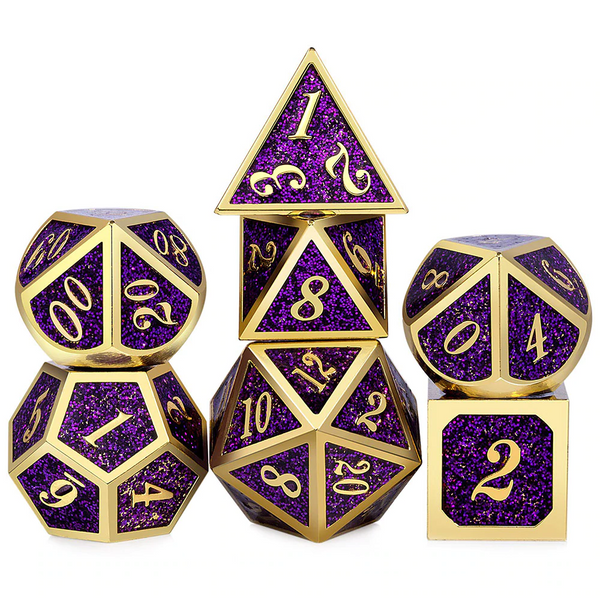 Lootius Maximus Metal Dice 7pcs Set with Pouch