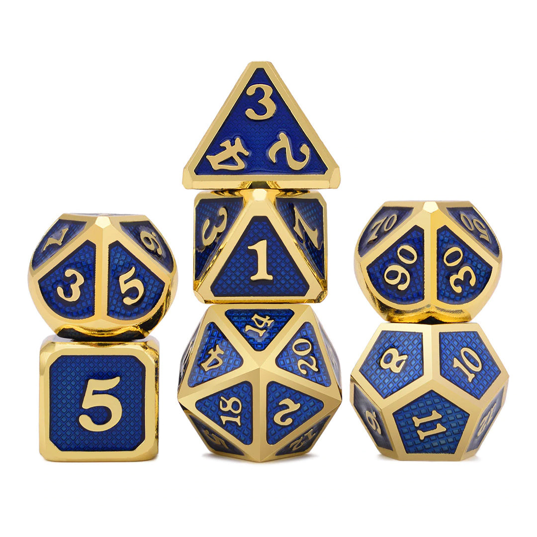 Dragon Scales Metal Dice 7pcs Set - Classes