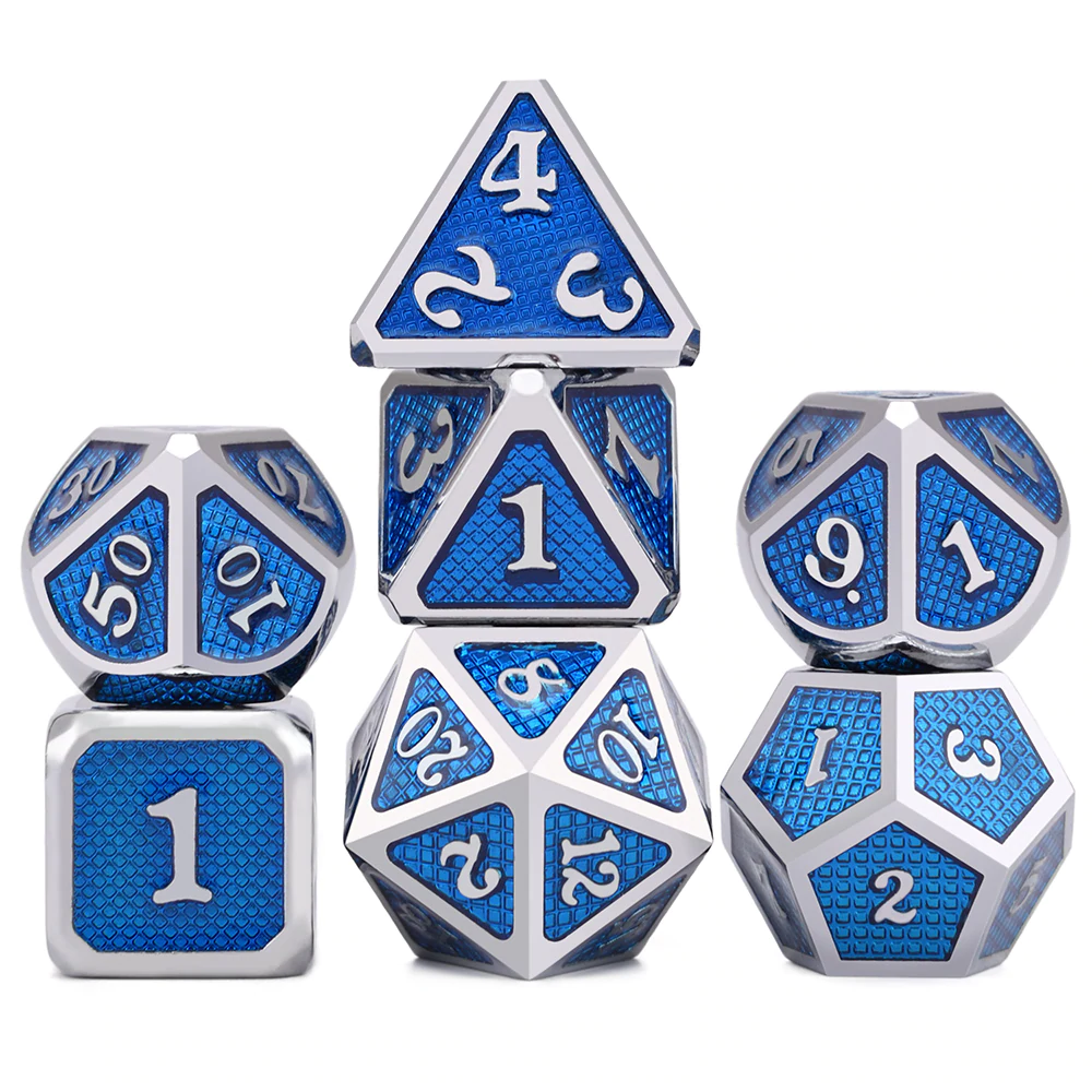Dragon Scales Metal Dice 7pcs Set - Classes