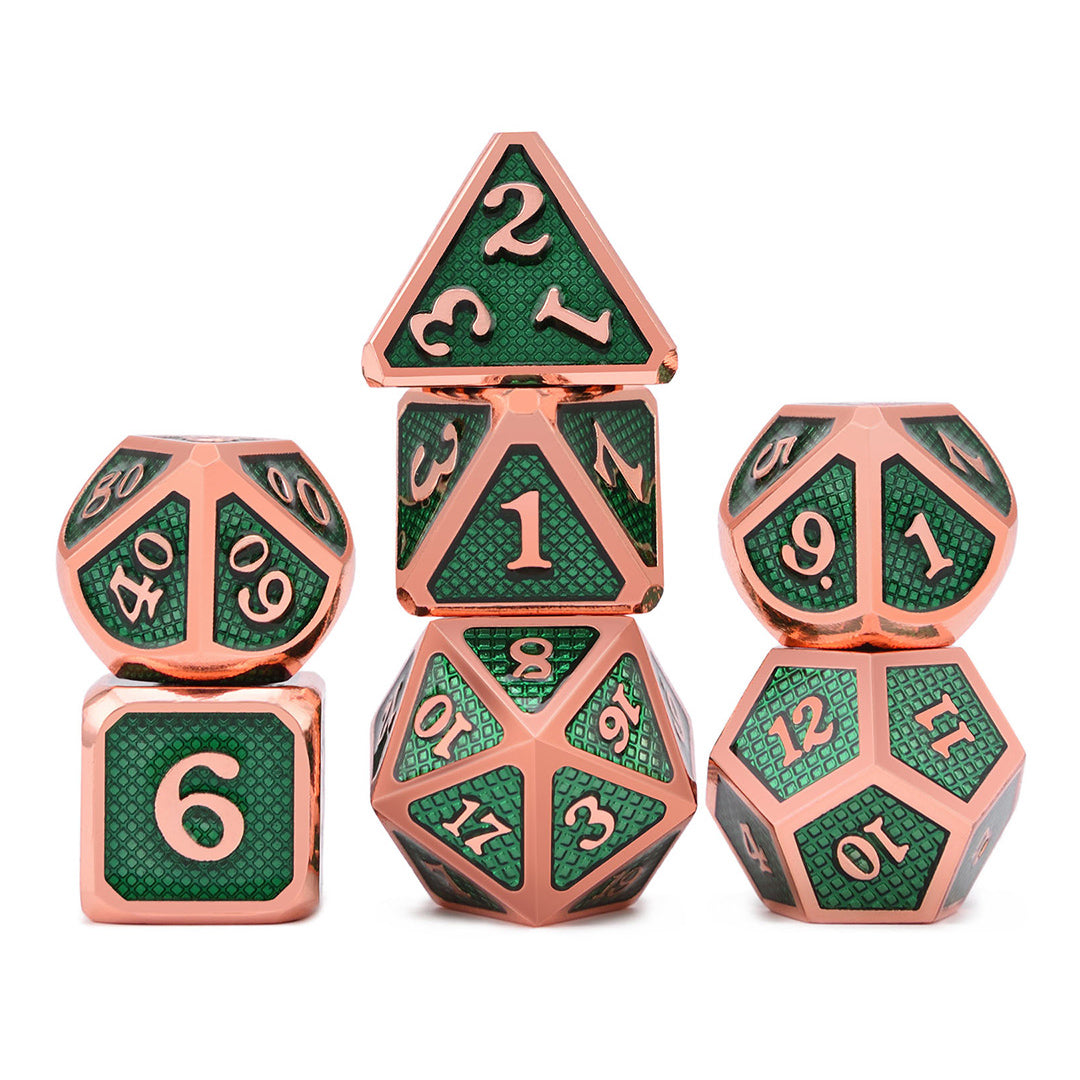 Dragon Scales Metal Dice 7pcs Set - Classes