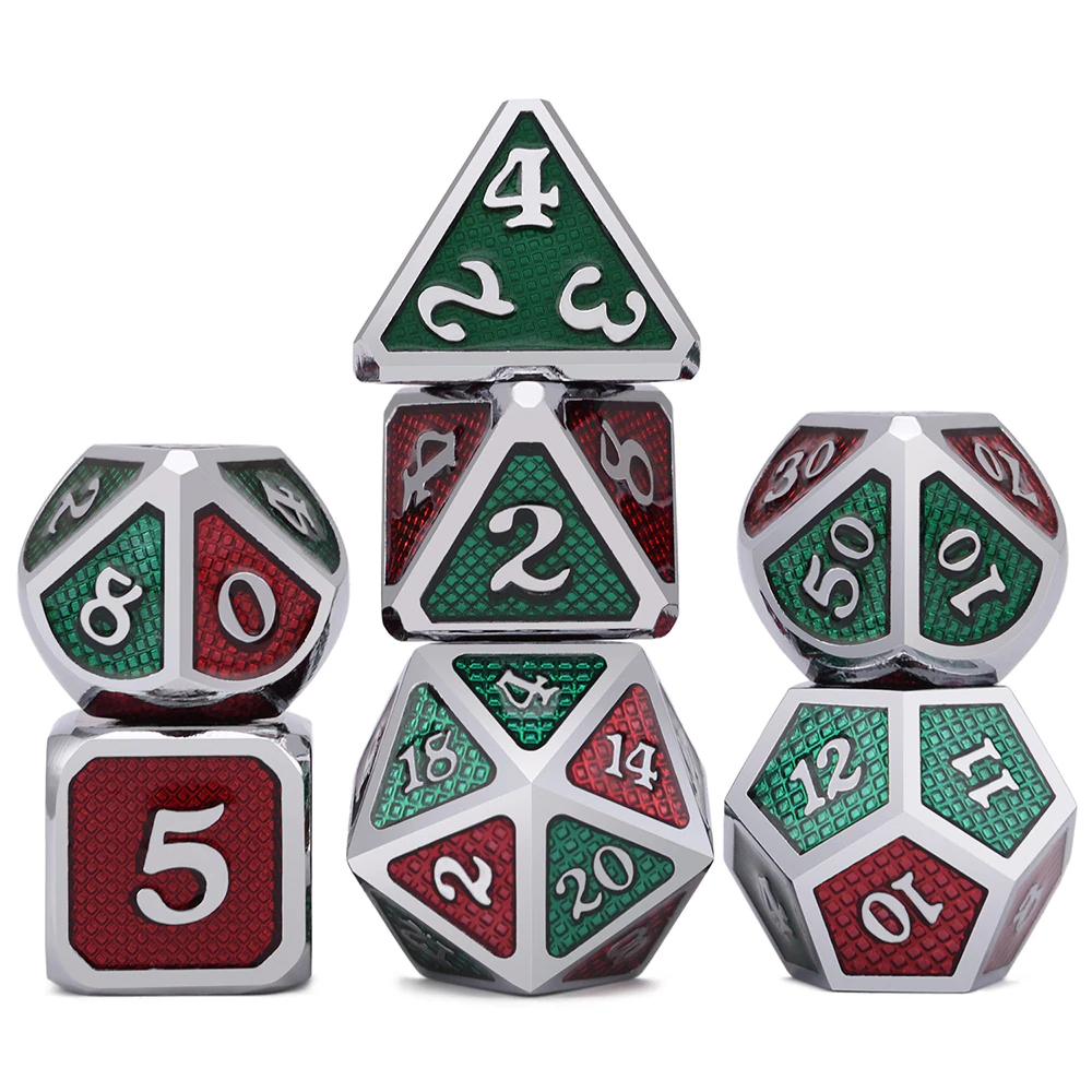 Dragon Scales Metal Dice 7pcs Set - Classes