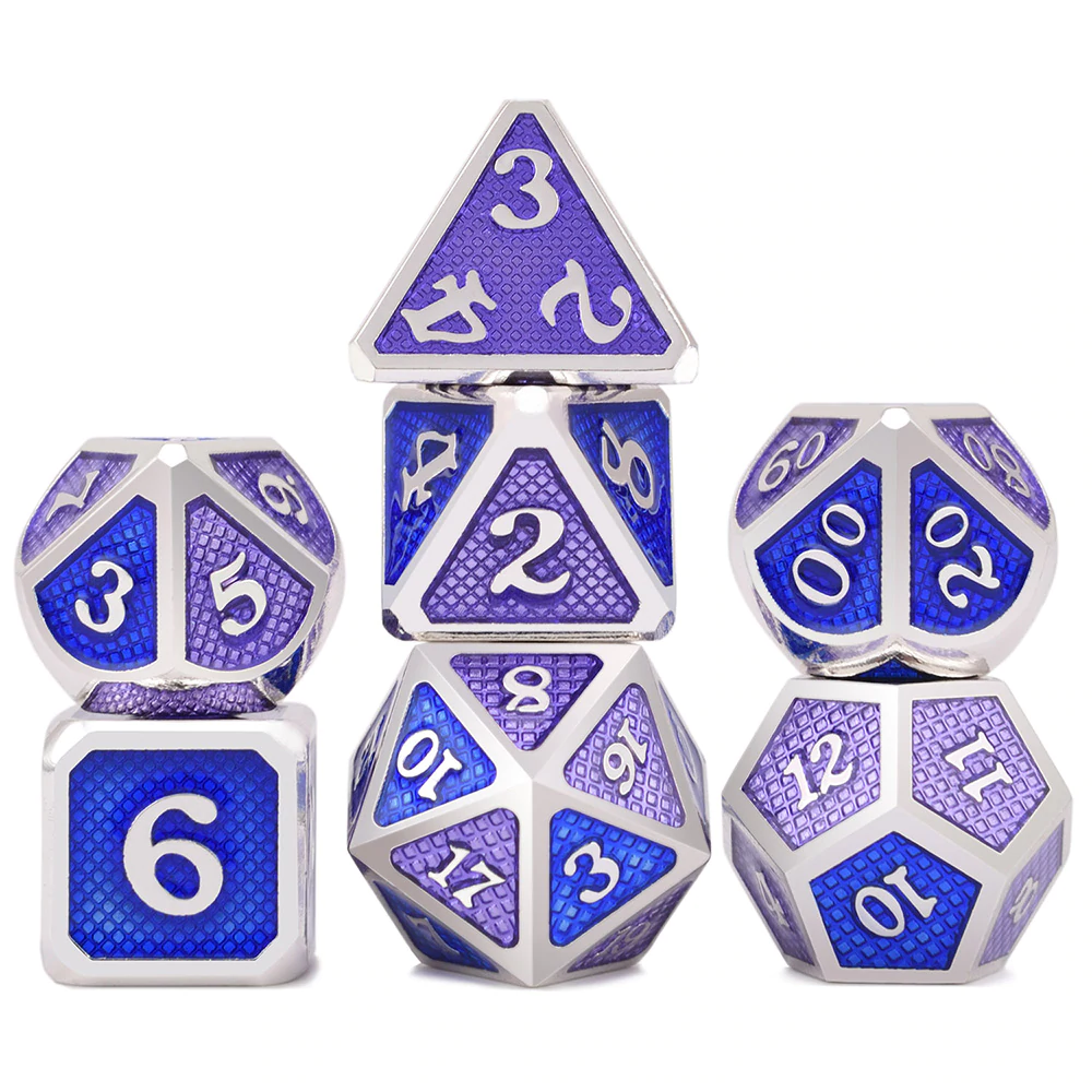 Dragon Scales Metal Dice 7pcs Set - Classes