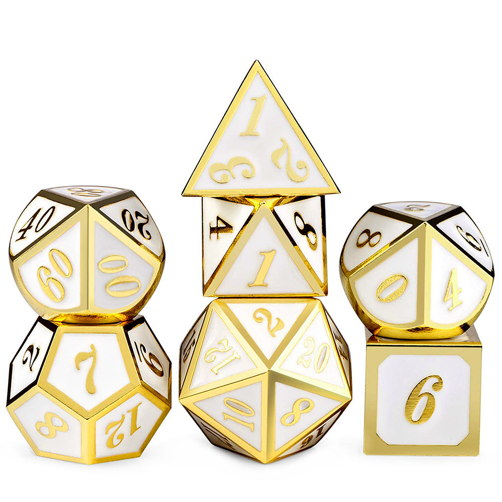 Premium Alignment Metal Dice 7pcs Set with Pouch