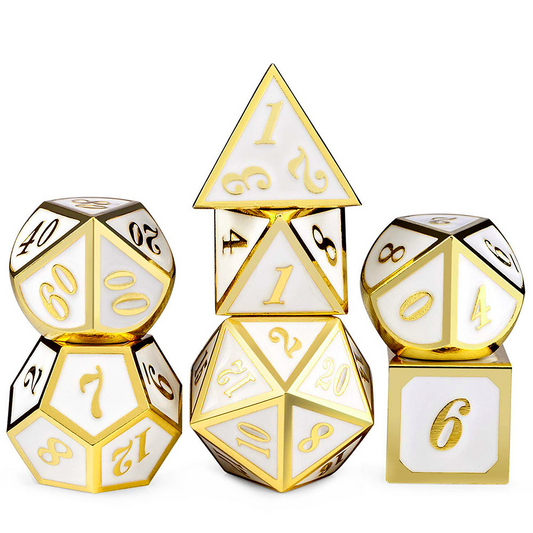 Premium Alignment Metal Dice 7pcs Set with Pouch