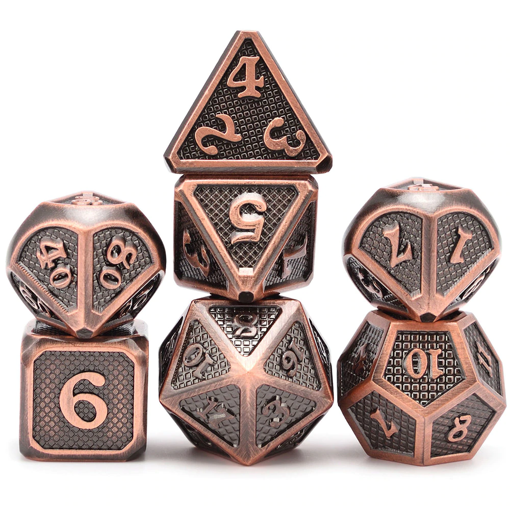 Premium Dragon Scales Metal Dice 7pcs Set
