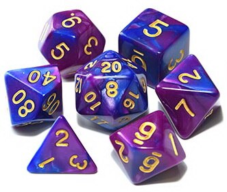 D&D Dice 7pcs Set - Mixed Colour
